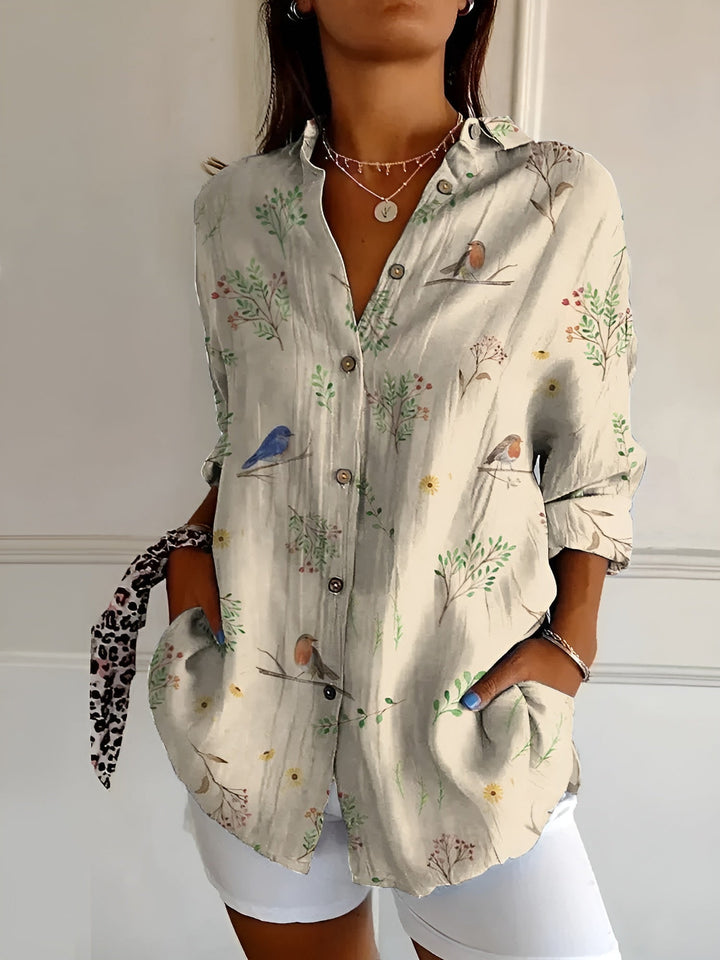 Avril™ | Chic Blouse with Whimsical Prints