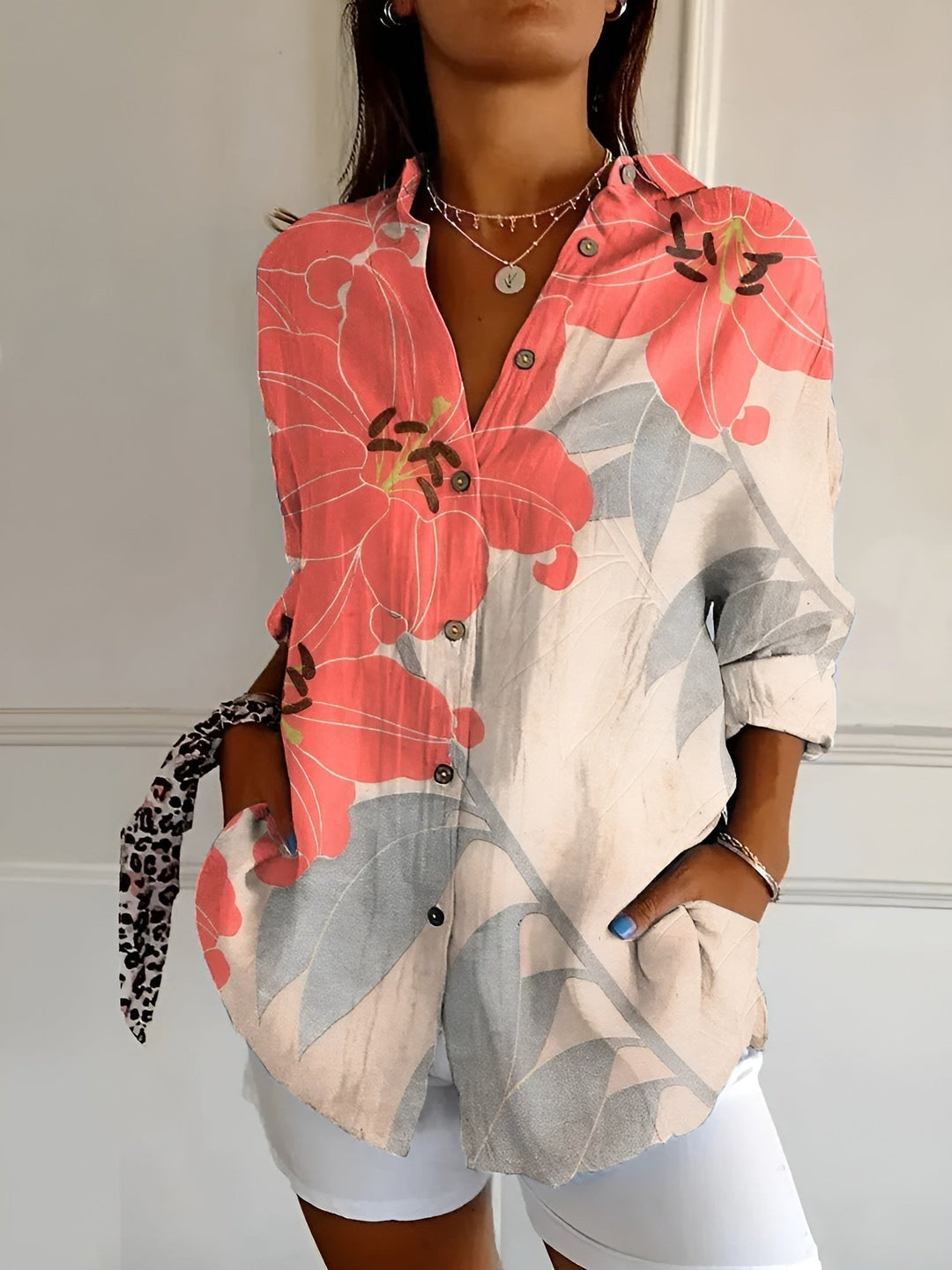 Avril™ | Chic Blouse with Whimsical Prints