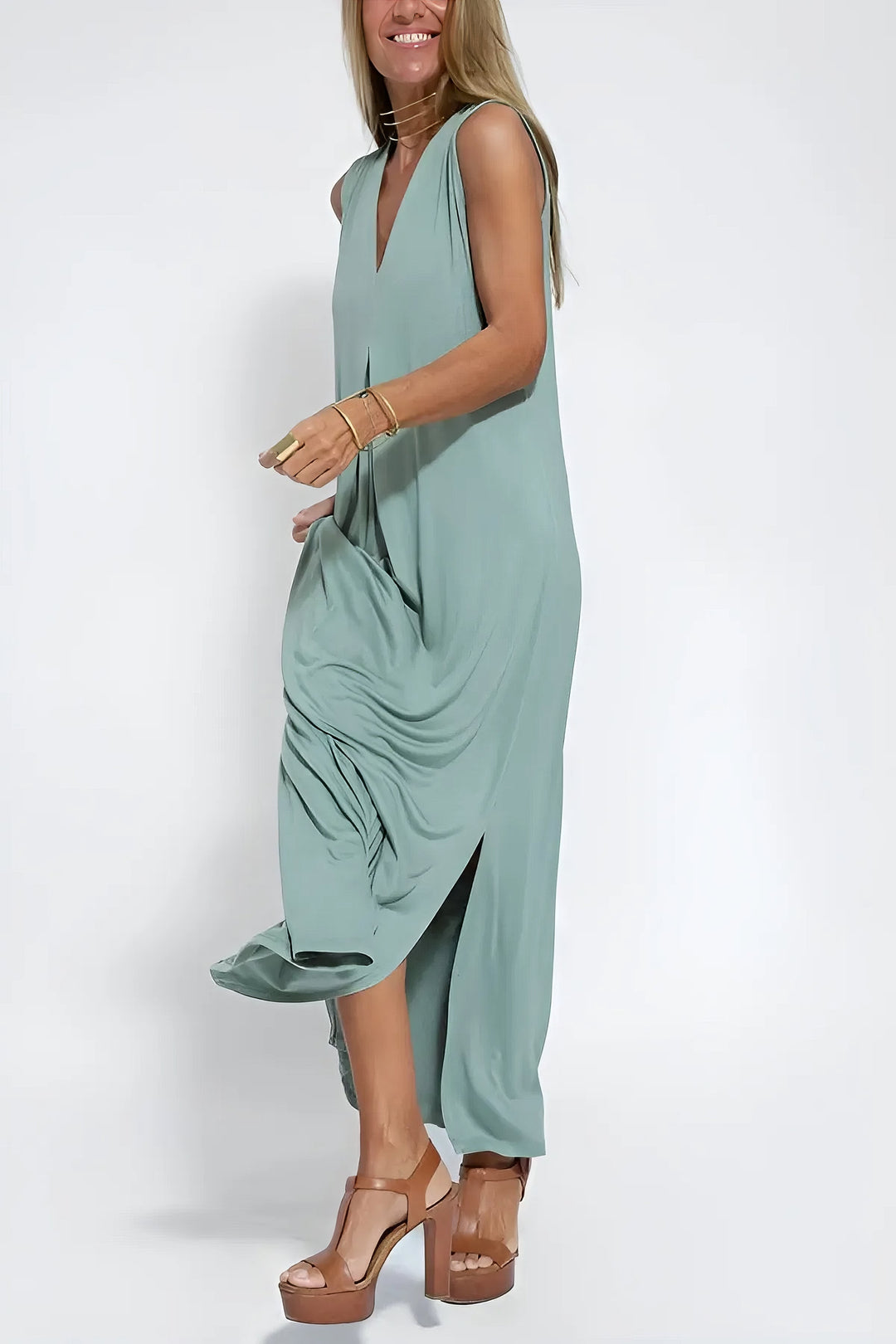 Juno™ | Elegant Long Dress with Coordinated Cardigan